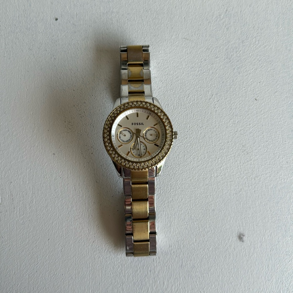 Fossil two toned watch